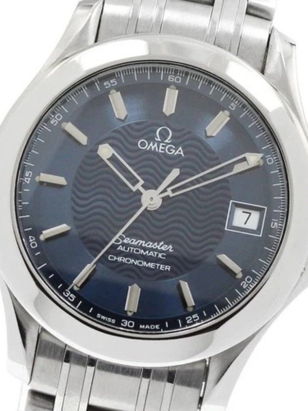 OMEGA Seamaster120 2501.81 Date Navy Dial Automatic Men's Watch_964974